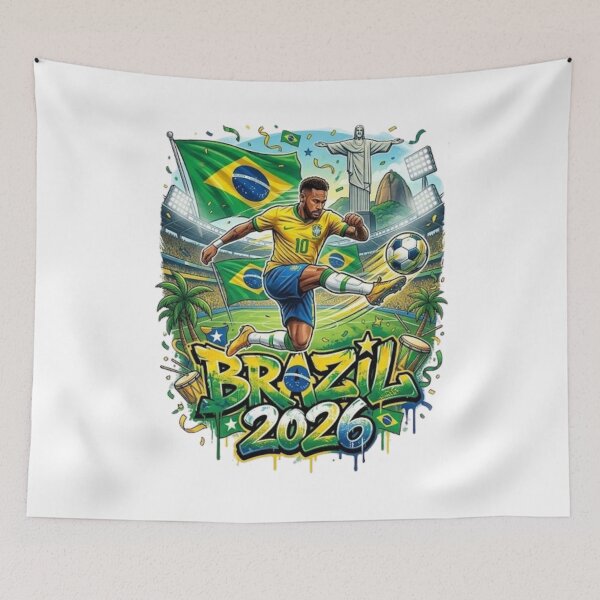 Item preview, Brasil Football 2026 Graffiti Streetwear Graphic ver 1 designed and sold by CosmicNook1.