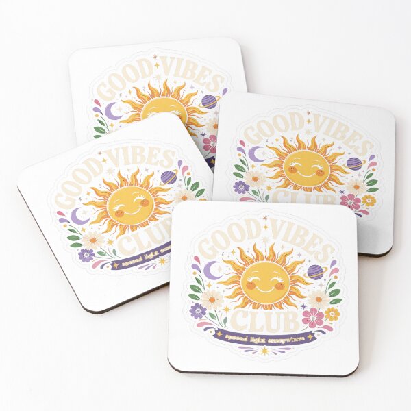 Item preview, Good Vibes Club Happy Sun Sticker designed and sold by ModernMoodCo.