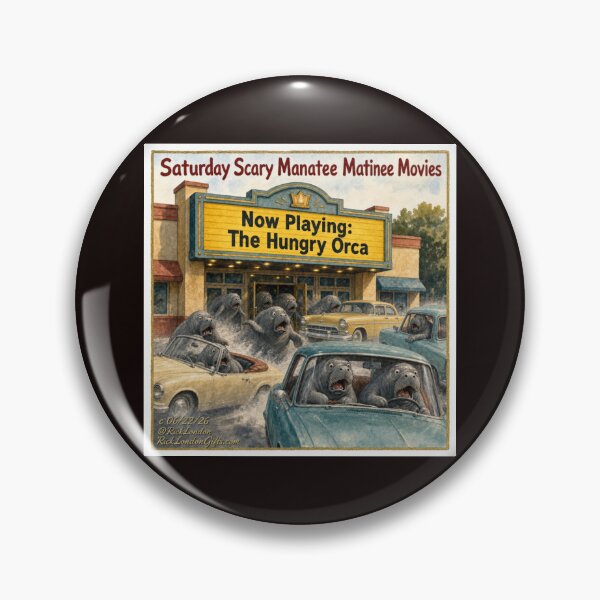 Item preview, Saturday Scary Manatee Matinee Movies – The Hungry Orca Escape designed and sold by Rick London Gifts.