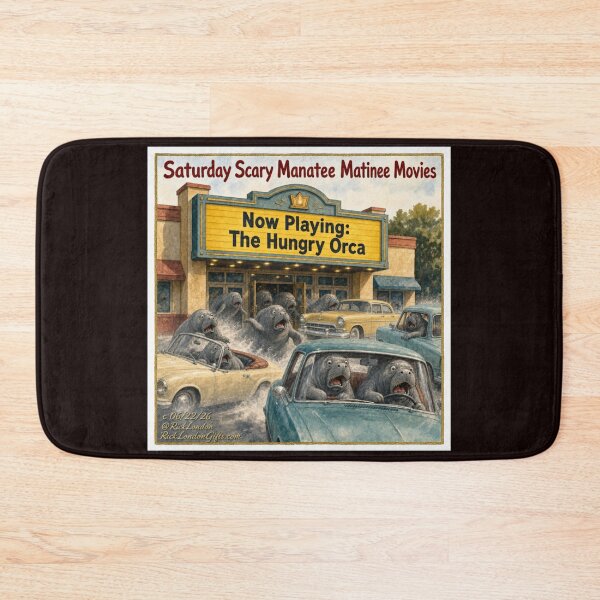 Item preview, Saturday Scary Manatee Matinee Movies – The Hungry Orca Escape designed and sold by Rick London Gifts.
