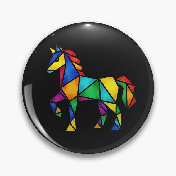 Item preview, Colorful Geometric Origami Horse Art designed and sold by Inka Moon Design.