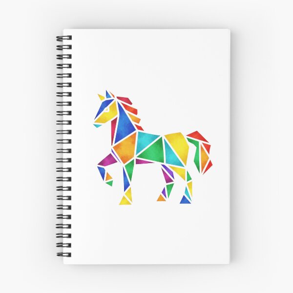 Item preview, Colorful Geometric Origami Horse Art designed and sold by Inka Moon Design.