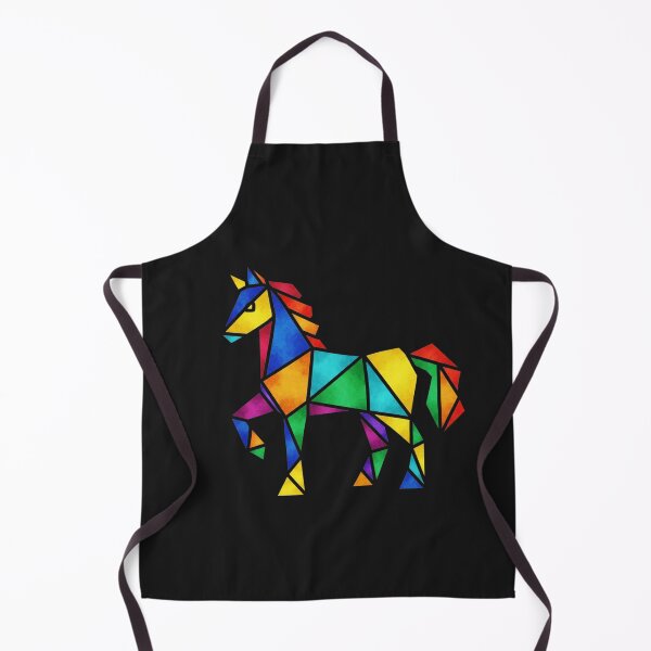 Item preview, Colorful Geometric Origami Horse Art designed and sold by Inka Moon Design.