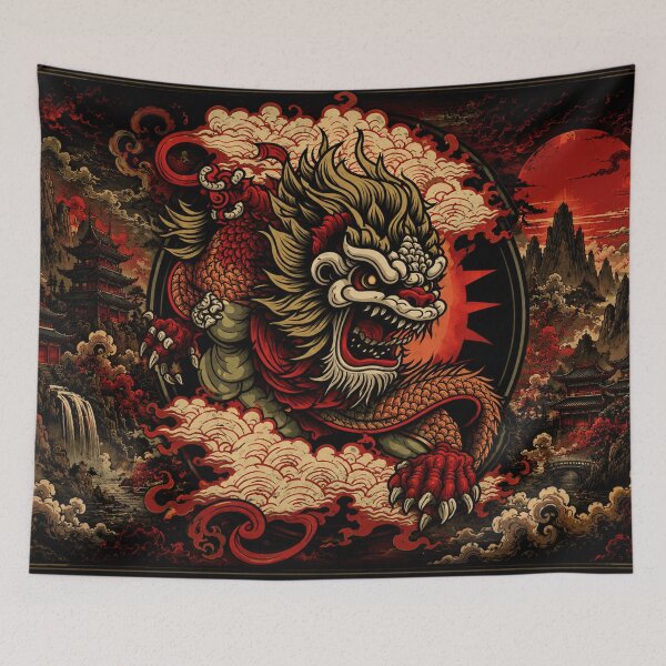 Item preview, Guardian Dragon of the Crimson Clouds designed and sold by Fei Long Design Hub.