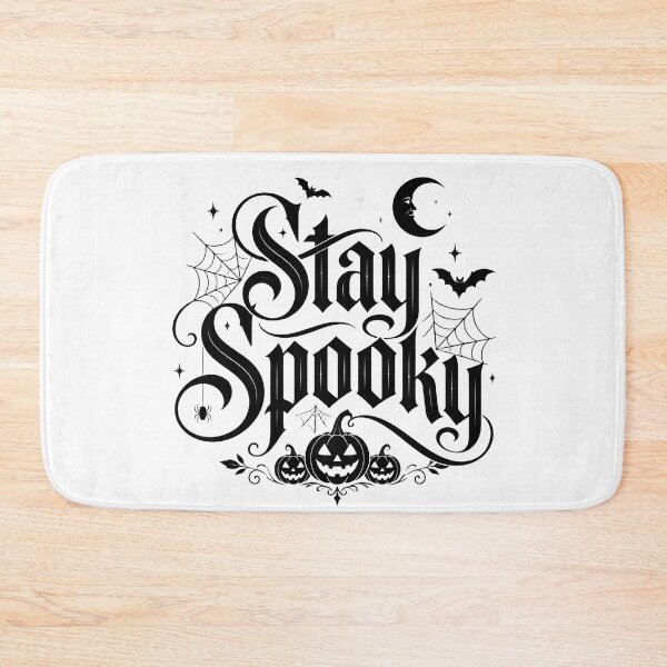 Item preview, Stay Spooky Gothic Halloween Typography Design | Black Pumpkin & Spider Web Aesthetic designed and sold by ColorClouds.