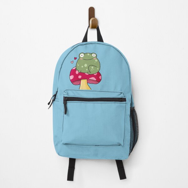 Item preview, cartoon mushroom frog designed and sold by trinketgal.