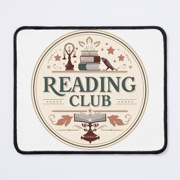 Item preview, Vintage Reading Club Literary Badge for Book Lovers designed and sold by Evergreen Horizon Works.