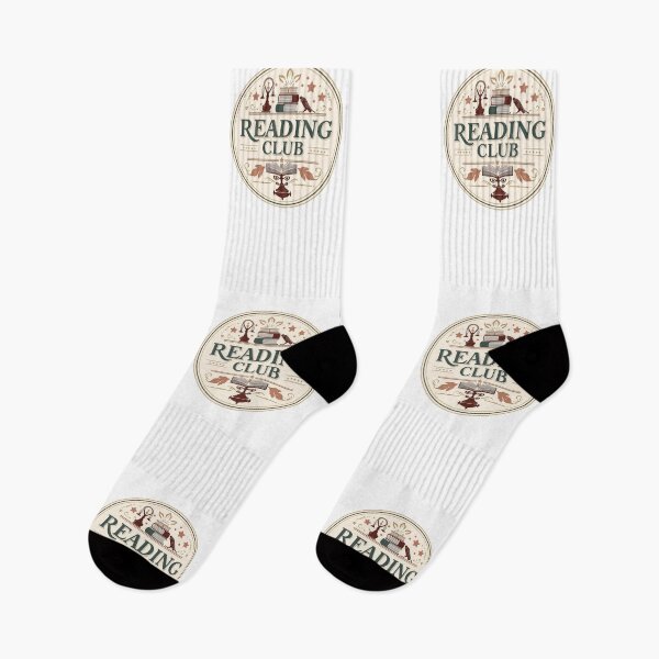 Item preview, Vintage Reading Club Literary Badge for Book Lovers designed and sold by Evergreen Horizon Works.