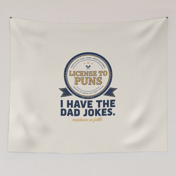 Item preview, Funny Dad Jokes License To Puns Certified Professional Badge designed and sold by Enea Kelo.