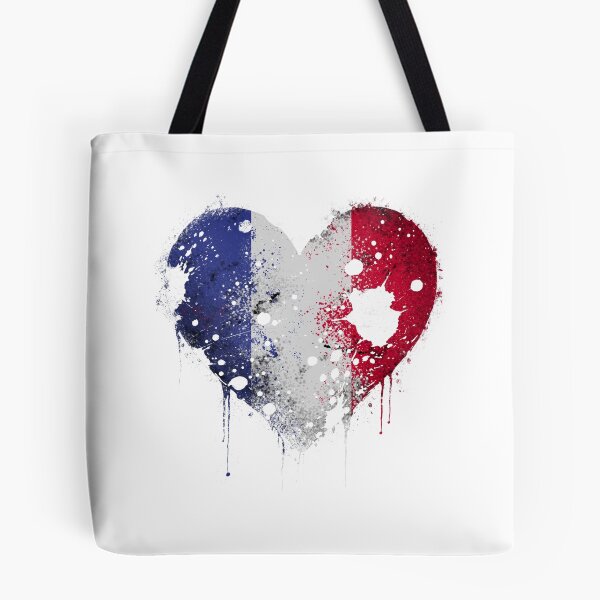 Item preview, France Heart in national colors designed and sold by Ecmoprints.