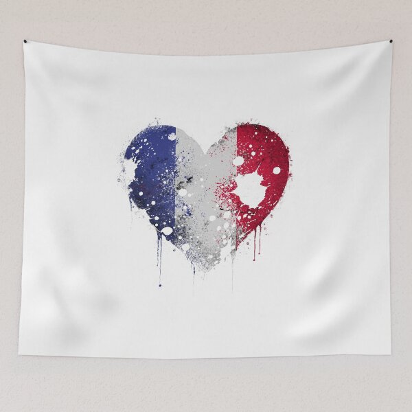 Item preview, France Heart in national colors designed and sold by Ecmoprints.