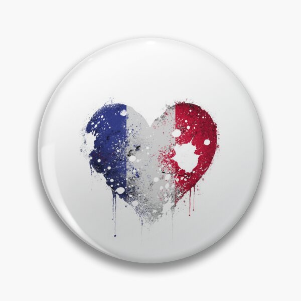 Item preview, France Heart in national colors designed and sold by Ecmoprints.