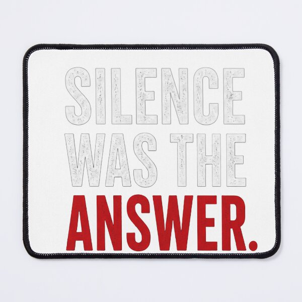 Item preview, Silence Was the Answer – Minimalist Quote Typography designed and sold by Saraisha Studio.