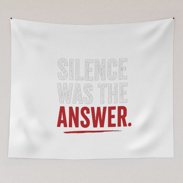 Item preview, Silence Was the Answer – Minimalist Quote Typography designed and sold by Saraisha Studio.