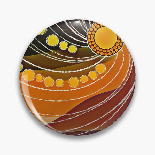 Item preview, Aboriginal Dot Painting Bedding Set Meeting Place Red Dark Brown designed and sold by AboriginalartVI.