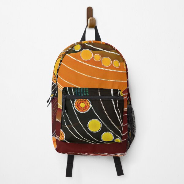 Item preview, Aboriginal Dot Painting Bedding Set Meeting Place Red Dark Brown designed and sold by AboriginalartVI.