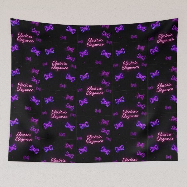 Item preview, Electric Elegance – Neon Purple Bows and Luminous Glamour designed and sold by SatinPosterCo.