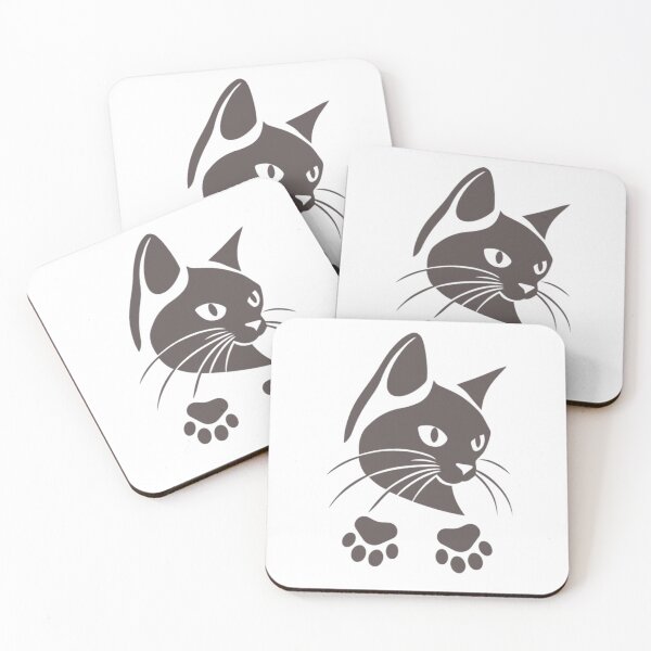 Item preview, Minimalist Cat Illustration with Paw Prints – Cute Animal Line Art Design designed and sold by PrintforDesign.