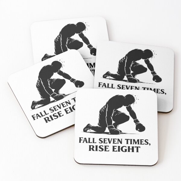 Item preview, Boxer Silhouette – “FALL SEVEN TIMES, RISE EIGHT” - Motivational Design designed and sold by Donsean22.