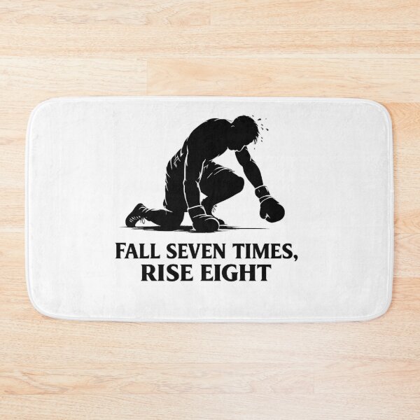 Item preview, Boxer Silhouette – “FALL SEVEN TIMES, RISE EIGHT” - Motivational Design designed and sold by Donsean22.