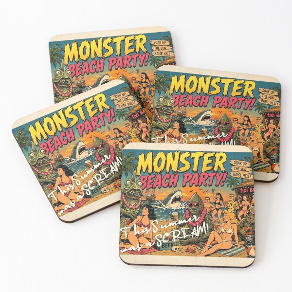 Item preview, Monster Beach Party Postcard designed and sold by DynaMotionDesigns.