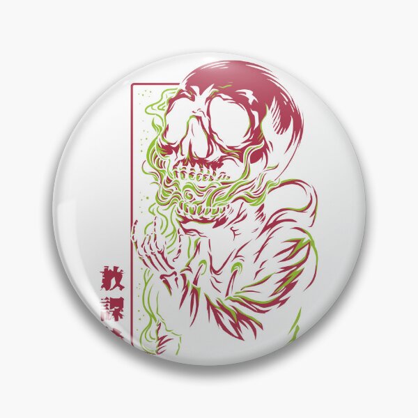 Item preview, Japanese Neon Demon Skull designed and sold by Rogue Heart Collective™.