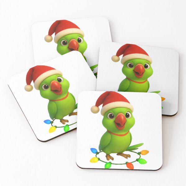 Item preview, Christmas Rose-Ringed Parakeet designed and sold by Sillytoe.