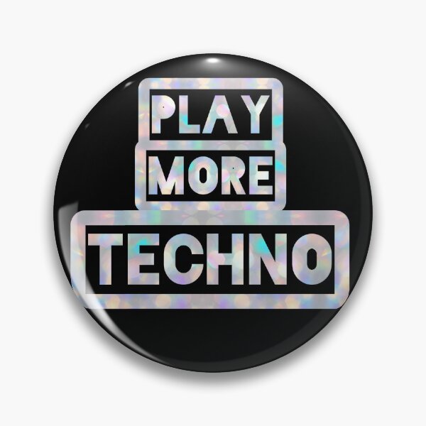 Item preview, Play More Techno Holographic EDM Festival Trinket designed and sold by FestDrip.