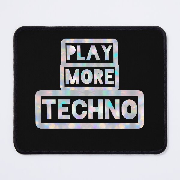 Item preview, Play More Techno Holographic EDM Festival Trinket designed and sold by FestDrip.
