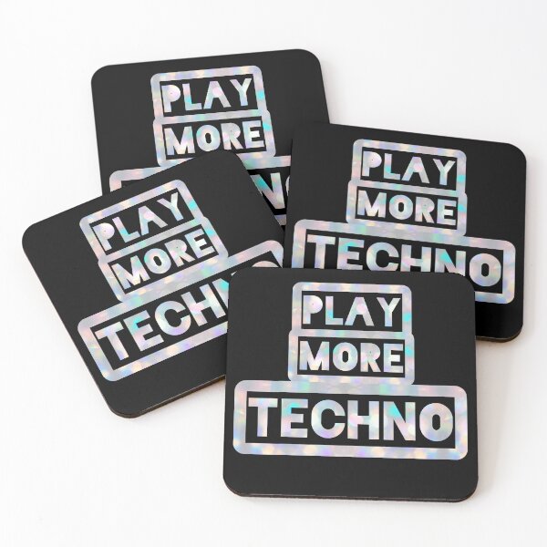 Item preview, Play More Techno Holographic EDM Festival Trinket designed and sold by FestDrip.