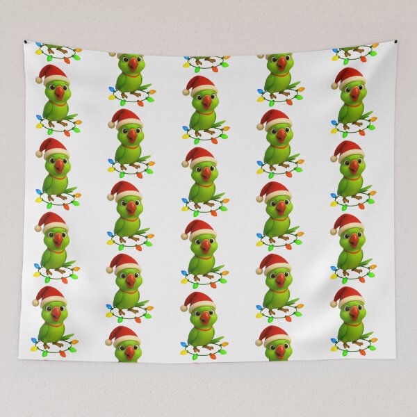 Item preview, Christmas Rose-Ringed Parakeet designed and sold by Sillytoe.