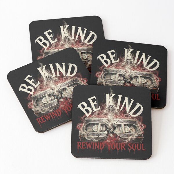 Item preview, Be Kind Rewind Your Soul, Retro VHS Horror 80s Flames Edition designed and sold by CryptReel.