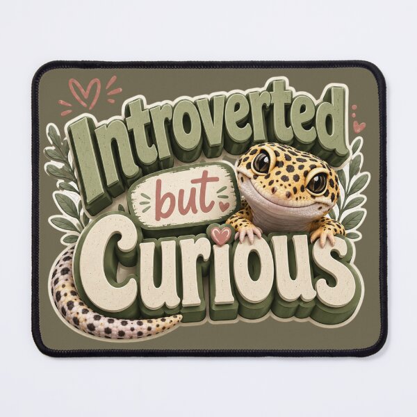Item preview, Introverted but Curious Leopard Gecko designed and sold by Weirdwildco69.