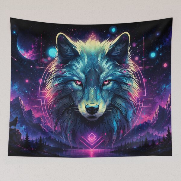 Item preview, Cosmic Spirit Wolf designed and sold by Fei Long Design Hub.