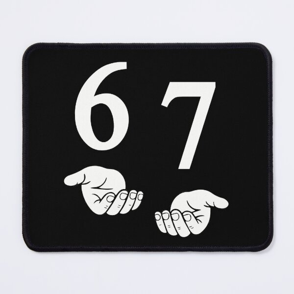 Item preview, Funny Six Seven 6 7 Meme Gen Alpha Gen Z Slang 6 7 Hands designed and sold by Atteestude.