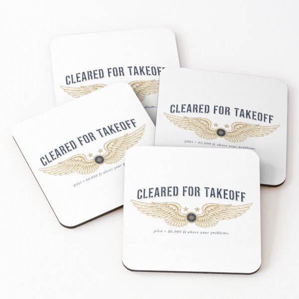 Item preview, Pilot Cleared For Takeoff Aviator Wings Quote designed and sold by Enea Kelo.