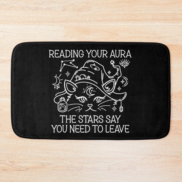 Item preview, Reading Your Aura The Stars Say You Need To Leave - Sarcastic Witchy Cat designed and sold by the-Z3nith.