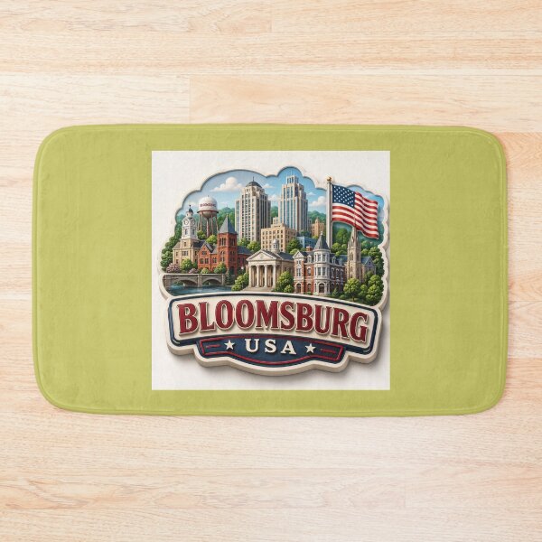 Item preview, Charming 3D Skyline Label  Label Text BLOOMSBURG USA ??  designed and sold by PaintMeWorld.