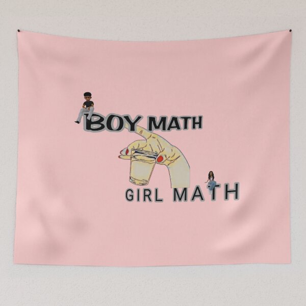 Item preview, Funny Boy Math Girl Math Aesthetic Pop Culture Meme Design designed and sold by Dream Weave Studio.