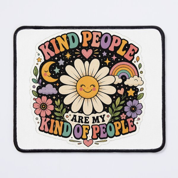 Item preview, Kind People Are My Kind of People Retro Sticker designed and sold by ModernMoodCo.