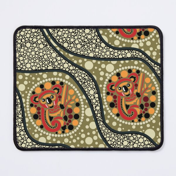 Item preview, Aboriginal Dot Painting Bedding Set Koala Olive Green designed and sold by AboriginalartVI.