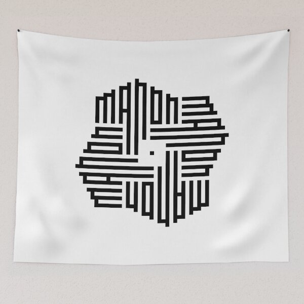 Item preview, MANON | Black  | Modern Geometric Kufi Calligraphy | From Name to Art   designed and sold by FOR YOUR NAME.