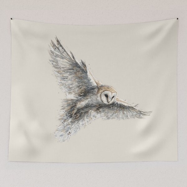 Item preview, Barn Owl in Flight designed and sold by StudioBloodmoon.