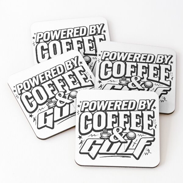 Item preview, Powered By Coffee & Golf designed and sold by ERVNR.
