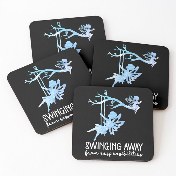 Item preview, Swinging Away From Responsibilities - Funny Fairycore Watercolor Silhouette designed and sold by the-Z3nith.