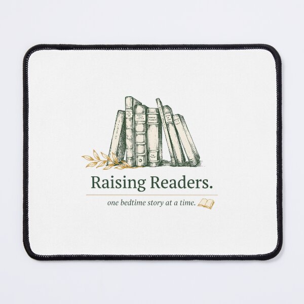 Item preview, Retro Raising Readers Bedtime Story Book Pile Graphic designed and sold by Enea Kelo.
