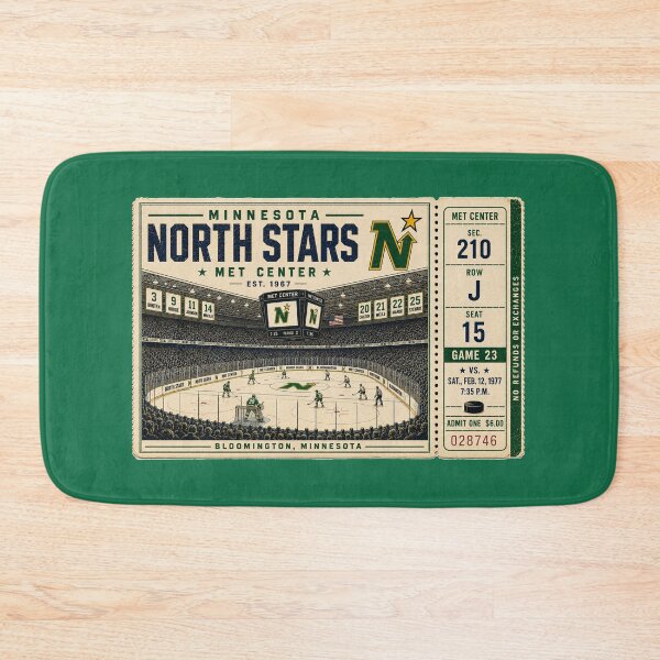 Item preview, Minnesota North Stars Vintage Hockey Ticket, Met Center Retro Arena Art, Bloomington Minnesota NHL Nostalgia designed and sold by GhostDawgs.