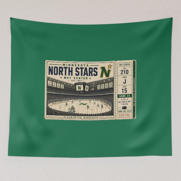 Item preview, Minnesota North Stars Vintage Hockey Ticket, Met Center Retro Arena Art, Bloomington Minnesota NHL Nostalgia designed and sold by GhostDawgs.