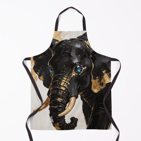 Item preview, Sapphire Obsidiana — Luxury Black and Gold Elephant designed and sold by IsabellaBorduasArt.