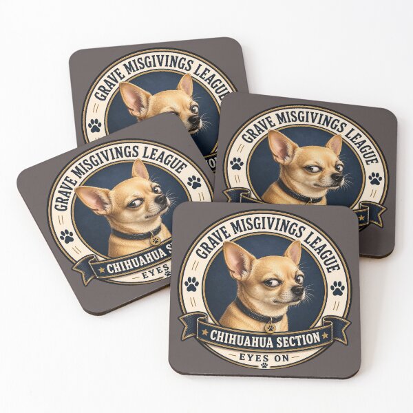 Item preview, Grave Misgivings League - Chihuahua Section - Eyes On / Funny Chihuahua Side Eye Badge Logo  designed and sold by Halejo68.